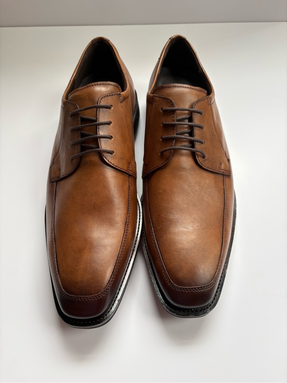 Ecco Men's Calcan Apron Toe Tie Shoes SZ 10